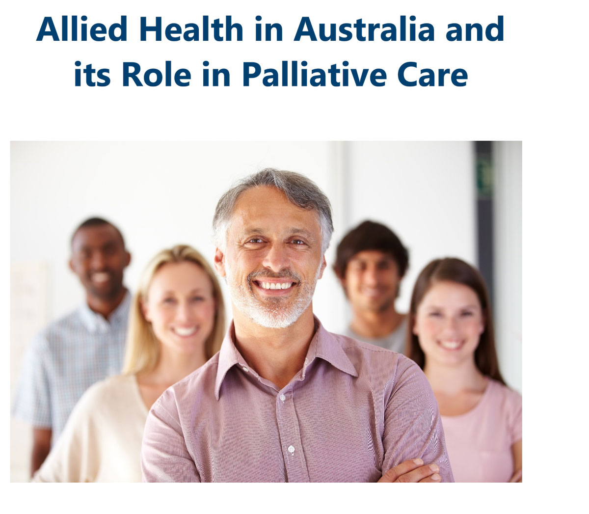 Allied Health in Australia and its Role in Palliative Care pdf