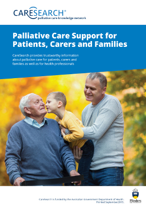 Screenshot of CareSearch Patients, Carers and Families booklet