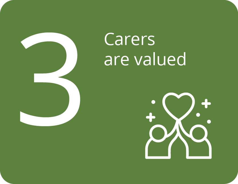 Follow link to Guiding Principle 3 Carers are valued
